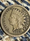 1862 Indian Head Cent - Clear Date - Great Detail - VF
