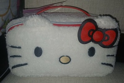 Sanvio Impressions Vanity Company Hello Kitty Plush Travel/Makeup Bag-New W/ Tag