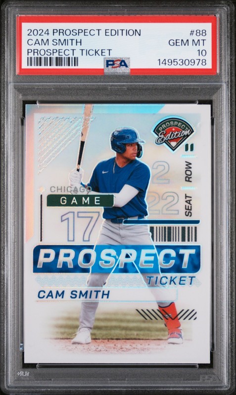 2024 PANINI PROSPECT EDITION PROSPECT TICKET #88 CAM SMITH PSA 10