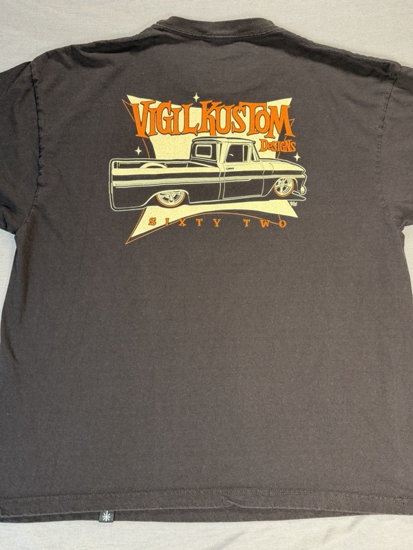 Vigil Kustom Design T Shirt Size 2XL, Excellent Condition. 62 Chevy. Rare Find!