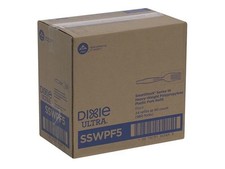 Dixie SmartStock Wrapped Heavy-Weight Cutlery Refill, Fork, Black, 960/Carton