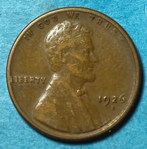 1926S Lincoln Cent / Fine F / Low Shipping