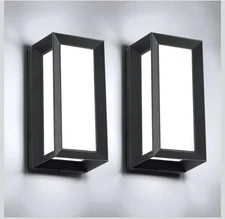 Pack of 2 outdoor wall lamps, outdoor wall lights for home