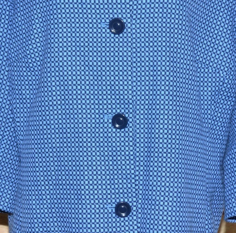 Covington Mujer Talla 20W 22W Azul Negro Corto Traje de Carrera Blazer Botón Chaqueta Foto 3 de 4