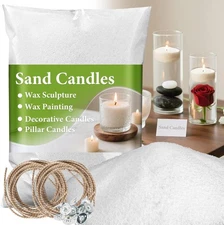Sukh Sand Candles and Wicks - 450G(0.99lb) White Candle with Wick 