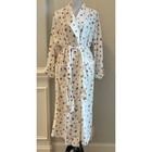 The Lingerie Collection Vintage Robe Roses Floral 100% Cotton Corduroy Women M/L