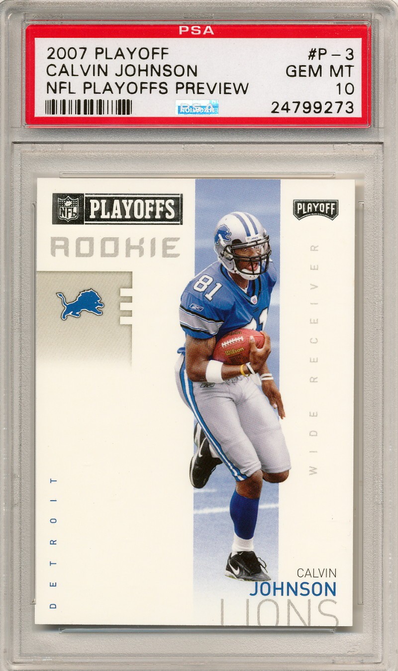2007 Playoff Preview #P-3 Calvin Johnson Rookie Graded PSA 10
