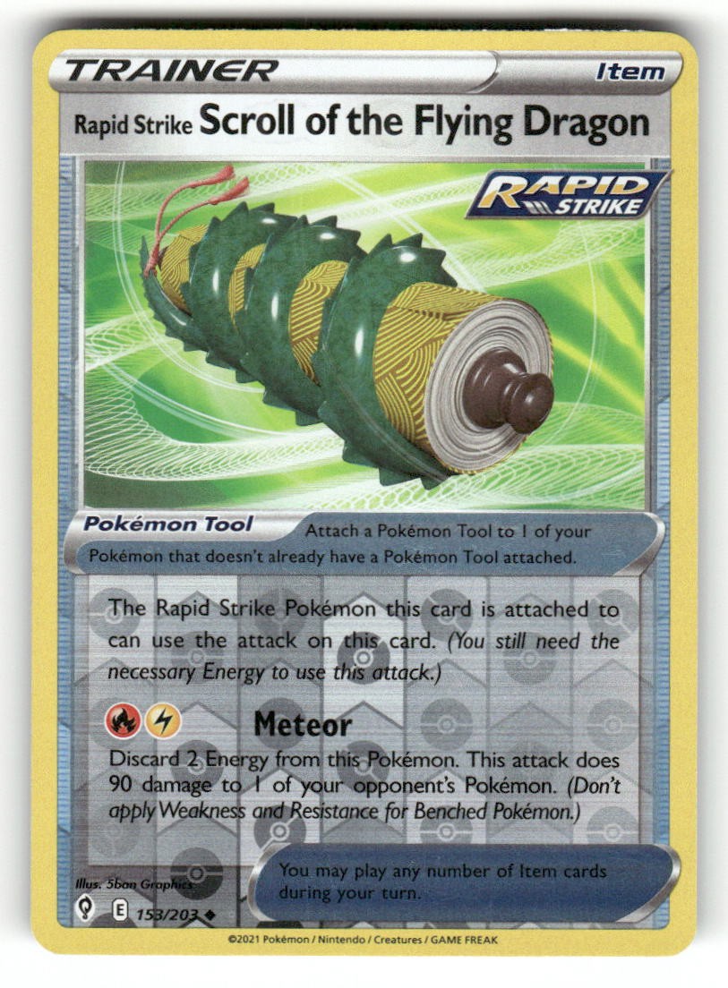 Rapid Strike Scroll of the Flying Dragon 153/203 Evolving Skies Reverse Holo