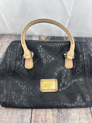 VTG Guess Los Angeles 1981 PVC Studded Handle Handbag/Shoulder Satchel/Bag  Charm