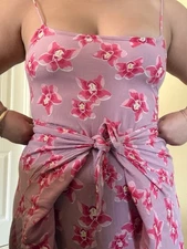 ACACIA SWIMWEAR BAYA DRESS, Size L, Hibiscus Print