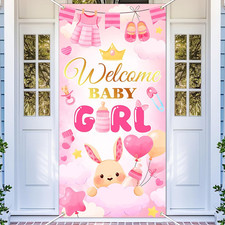 Welcome Baby Banner Welcome Home Baby Girl Door Banner Pink It  S a Girl Gender R