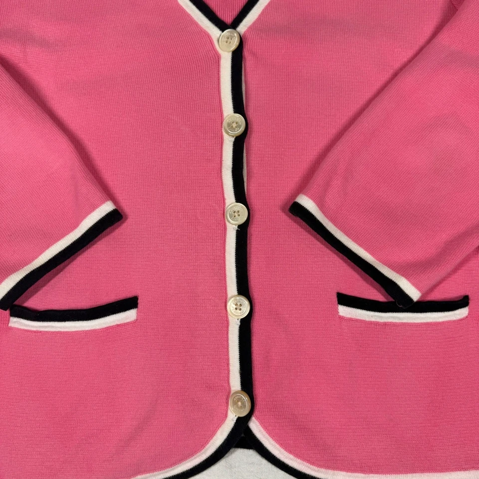 American Living 粉色学院风开衫毛衣大号 — 第 2/4 张图片