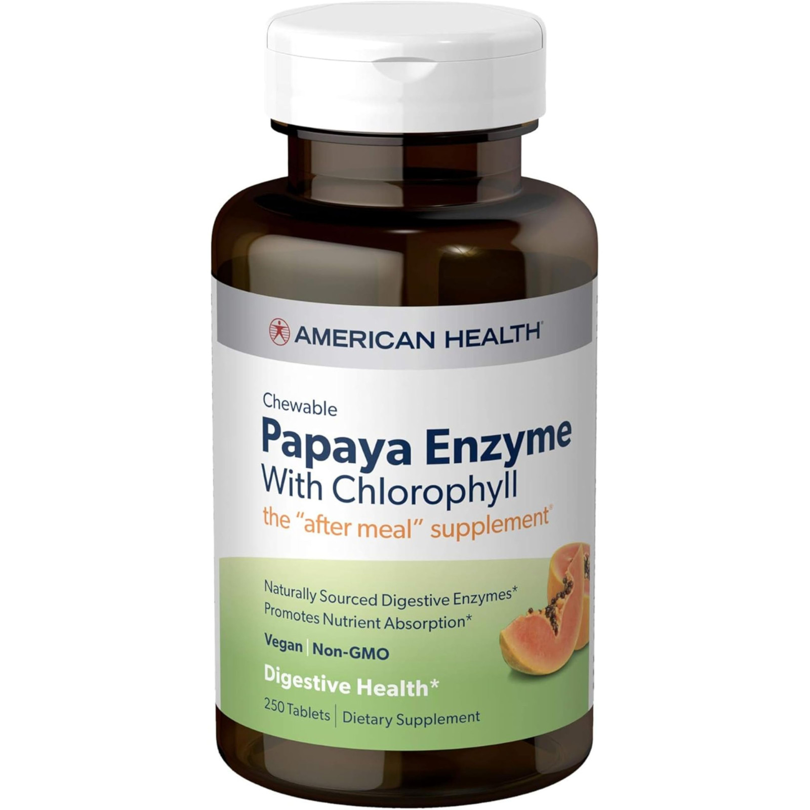 Papaya Enzyme with Chlorophyll Chewable Tablets, 83 Total Servings, 250 Count
