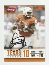 2006 SAGE Aspire #35 Autograph Auto Vince Young rookie card. rookie card picture