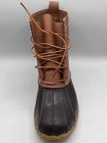LL Bean Stiefel Herren 8" Entenleder Braun Größe 11 W Hergestellt in den USA Ausgezeichnete Schnürung - Bild 5 von 19