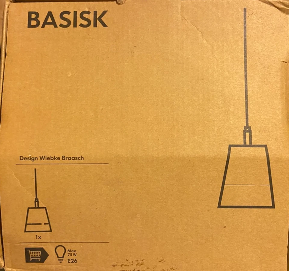 IKEA BASISK HANGING LIGHT PENDANTS WHITE GLASS NO WIRING PLUG IN SET OF 2 - Image 2 of 4