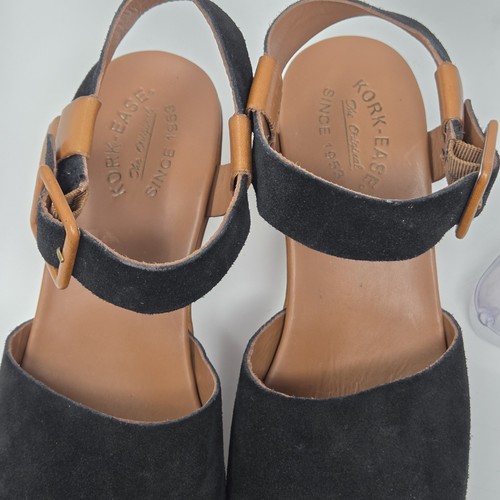 Kork Ease Damen-Sandalen 11 Keirn schwarz Leder Keilabsatz offener Absatz Plateau - Bild 13 von 13