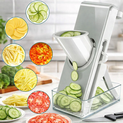 Adjustable Stainless Steel Vegetable Slicer & Chopper Multifunctional Safe Dicer