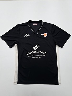 Kappa Herren schwarzes grafisches sportliches T-Shirt Large
