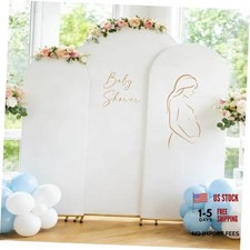 Arch Backdrop Covers Set of,6ft, 6.6ft, 7.2ft 7.2FT,6.6FT,6FT 3 White