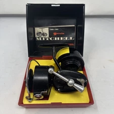 Vintage Garcia Mitchell 300 Spinning Reel in Box w/ Extra Spool and booklet 