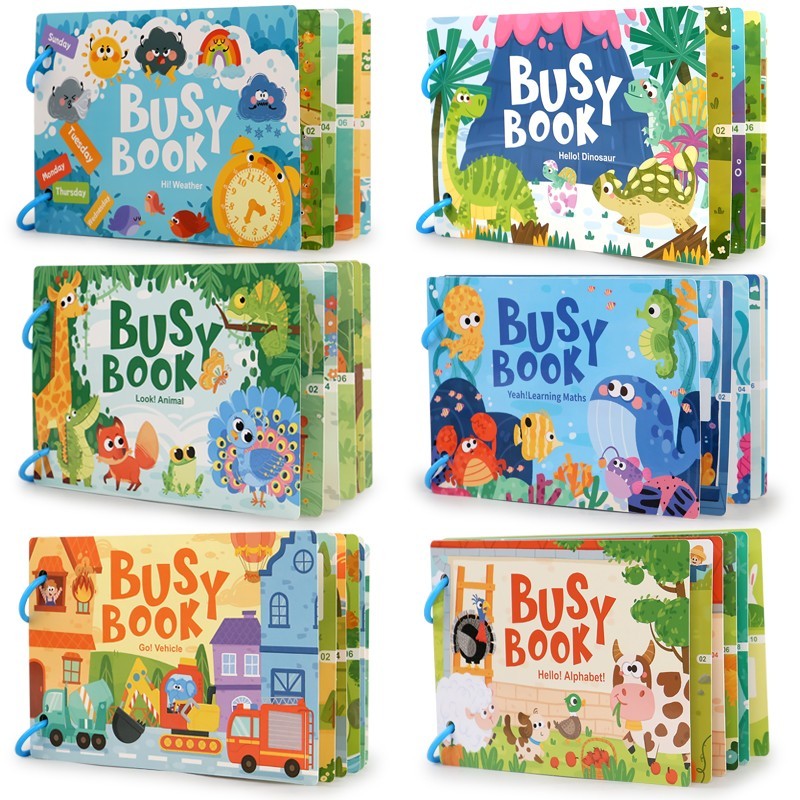 Sensorisches Busy Board für Kleinkinder: Pädagogisches Lernspiel mit Puzzles