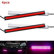 4pcs Red Super Bright COB Car LED Light DRL Fog Driving Lamp Waterproof 12V NEW