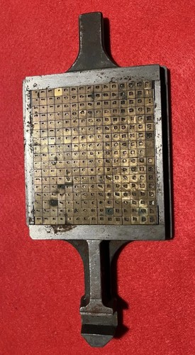 Monotype Die Case Brass Letters Monotype …