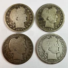 Barber Silver Quarters (Lot Of 4) 1897-1916 Nice Lot