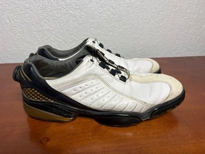 FootJoy Golf Shoes Mens 10.5 M White Black BOA Lacing System Cleated 53238