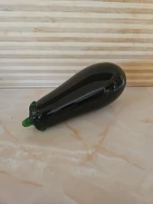 Eggplant Murano Style Hand Blown Art Glass Vegetable