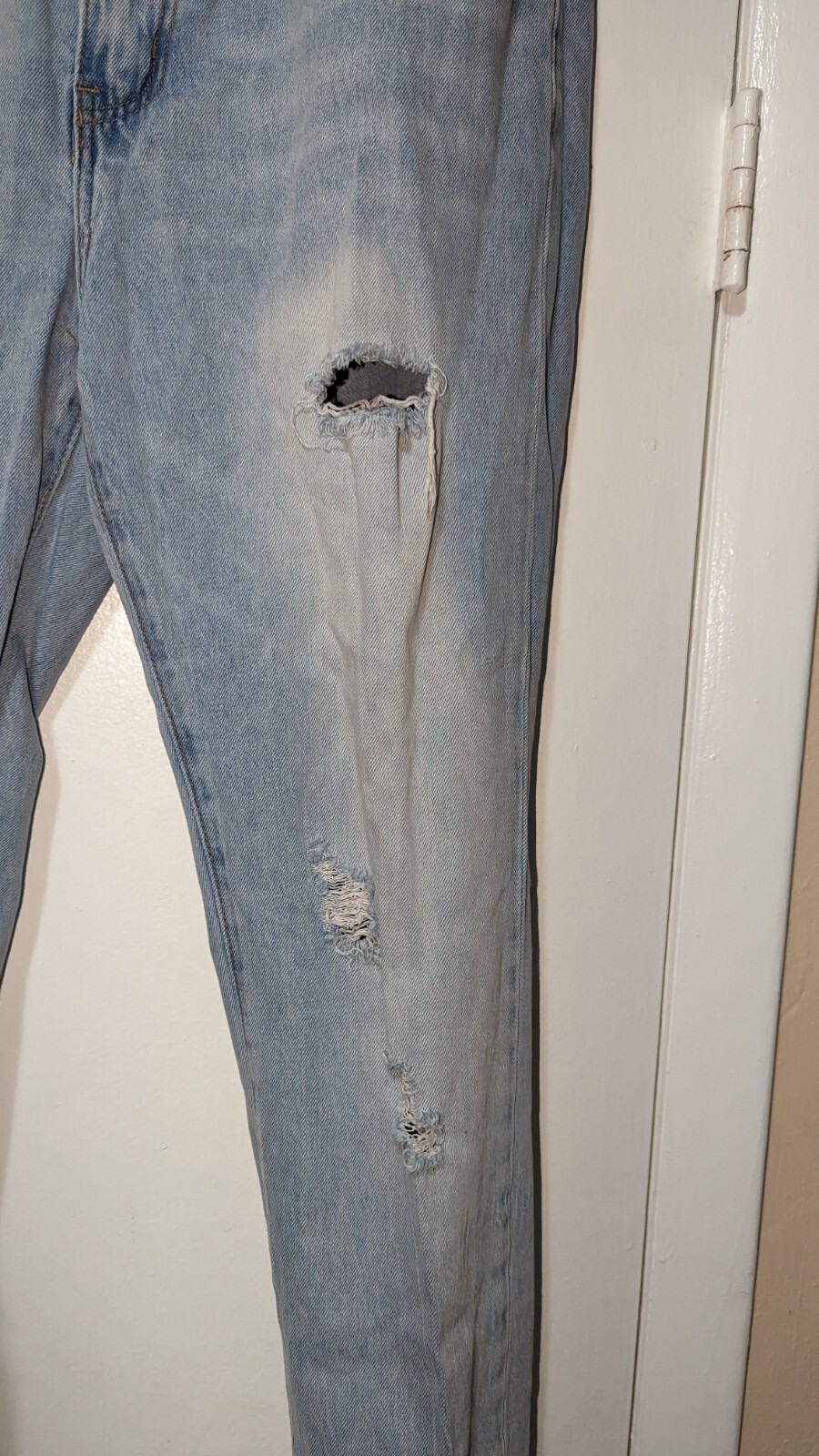 Lightly Used Fashion Nova Men Blue Skinny Jeans Mens Size 34x32 Ships Fast! 
