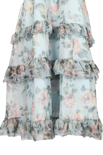 OJAY Floral chiffon tiered midi dress - Picture 3 of 13