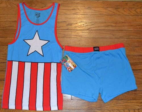 Marvel Comics Captain America Men's Costume Pajama Set Licensed Merchandise - Picture 2 of 3