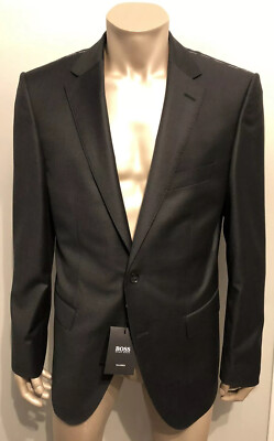 Hugo BOSS 最高級ロロ・ピアーナ Super150's ブラックスーツ NEW $2300 SUPER 150! LORO PIANA X HUGO BOSS “LUXURY CHOICE” WOOL