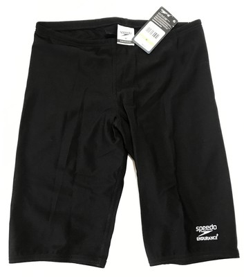 speedo men's endurance  polyester solid jammer swimsuit