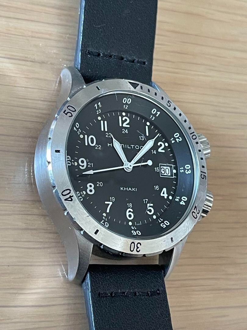 Hamilton Khaki Field H744511 Date Quartz Men's Watch From