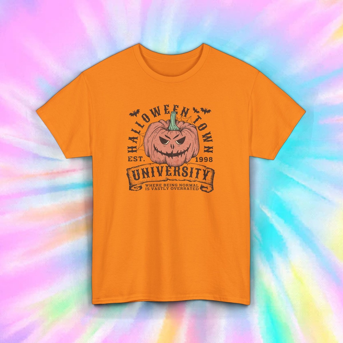 Halloweentown University T-Shirt For Women - Funny Fall Pumpkin Graphic Tee, Sand Color