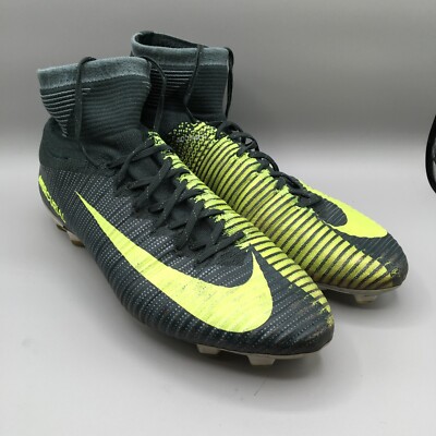 Nike CR7 Mercurial Superfly V 5 Soccer Cleats Mens 11.5 Gray/Seaweed 852511-376