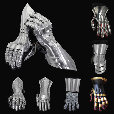 #ad Medieval Warrior Metal Gothic Knight Style Gauntlets Functional Armor Gloves $179.99