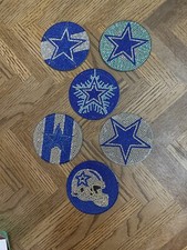 Completed Diamond Coasters: Set of 6 Dallas Cowboys 102 Coasters With Holder