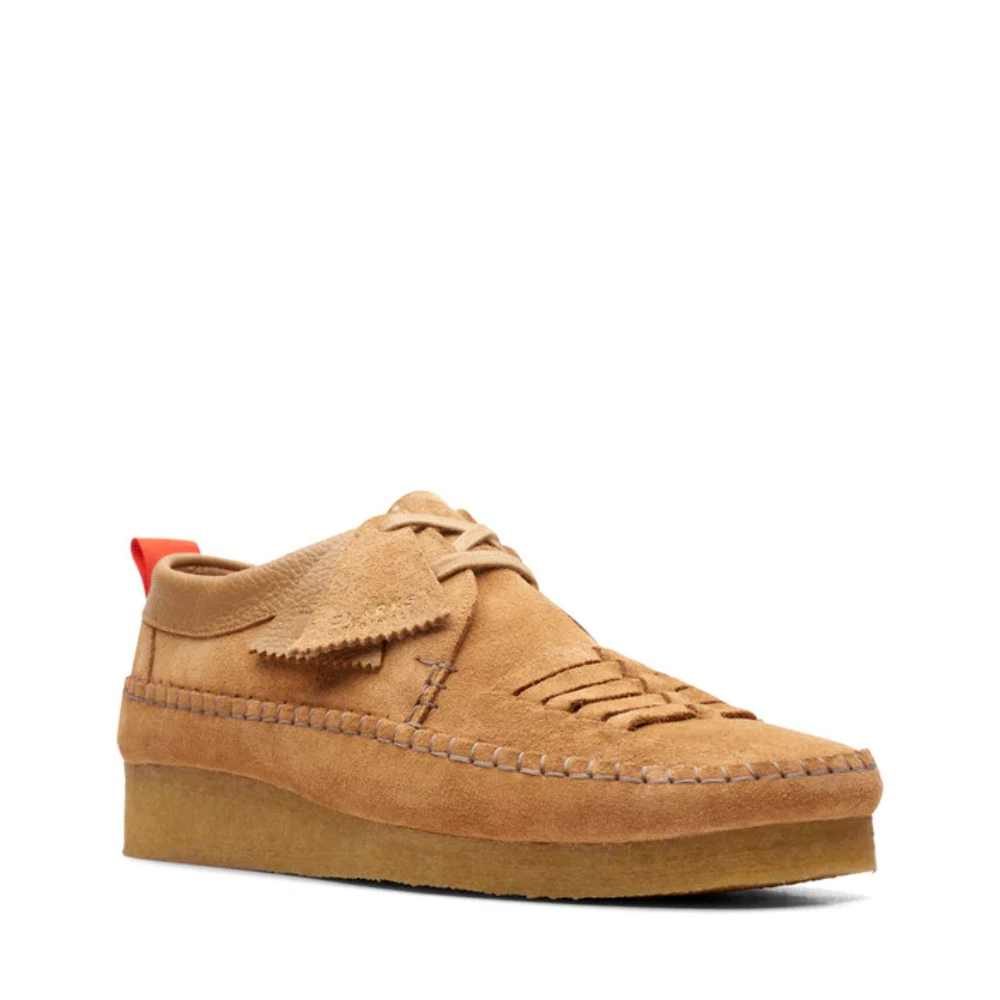 Clarks weaver leather tan sales