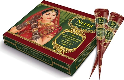 Neeta Natural Herbal Mehndi Mehandi Cones Natural Henna Temporary Body Tattoo FS