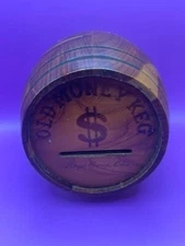 Vintage 5.5" Souvenir Bank w/ Cork Plug - Old Money Keg - Royal Gorge, Colorado