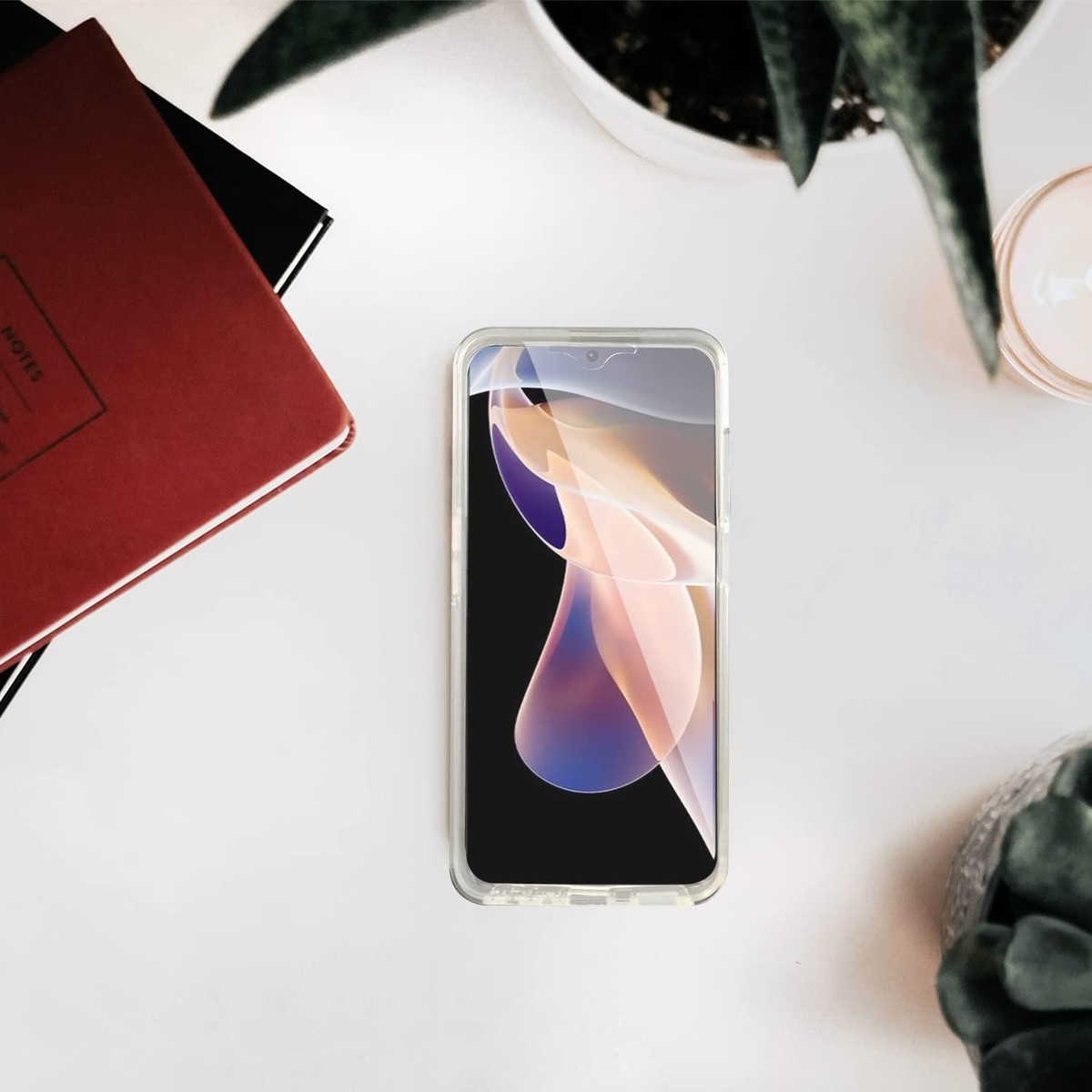 MyGadget Cover per iPhone X | Xs - Custodia con Corda - Case con Cordino Trasparente Antiurto con Laccio | Tracolla - Practical Stylish - Bianco