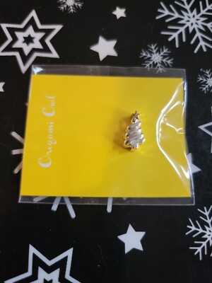 Authentic Origami Owl Silver Christmas Tree Bracelet Slider Retired Exclusive
