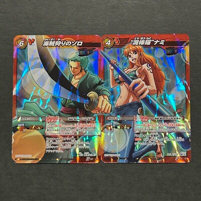 M252 Zoro & Nami P HOLO Japanese One Piece Miracle Battle Carddass Cards