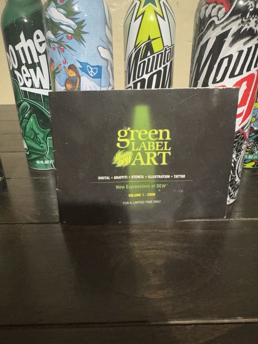 Mountain Dew Green Label Art Aluminum Bottles | eBay