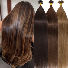 Fusion Pre Bonded Keratin Nail U Tip Remy Human Hair Extensions 100G Full Head