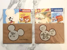 NEW Lot of 2 Disney Mickey Mouse Paper Envelope Stationery Letter Mail Set Daiso